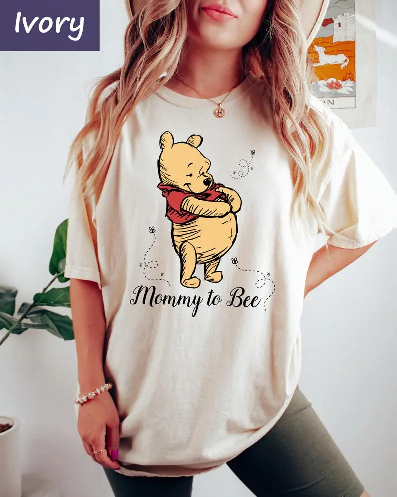 Pregnancy T-shirt, Mommy To Bee, Winnie The Pooh Maternity Shirt, Expecting Mom Gifts, Funny Pregnant Mom Tee