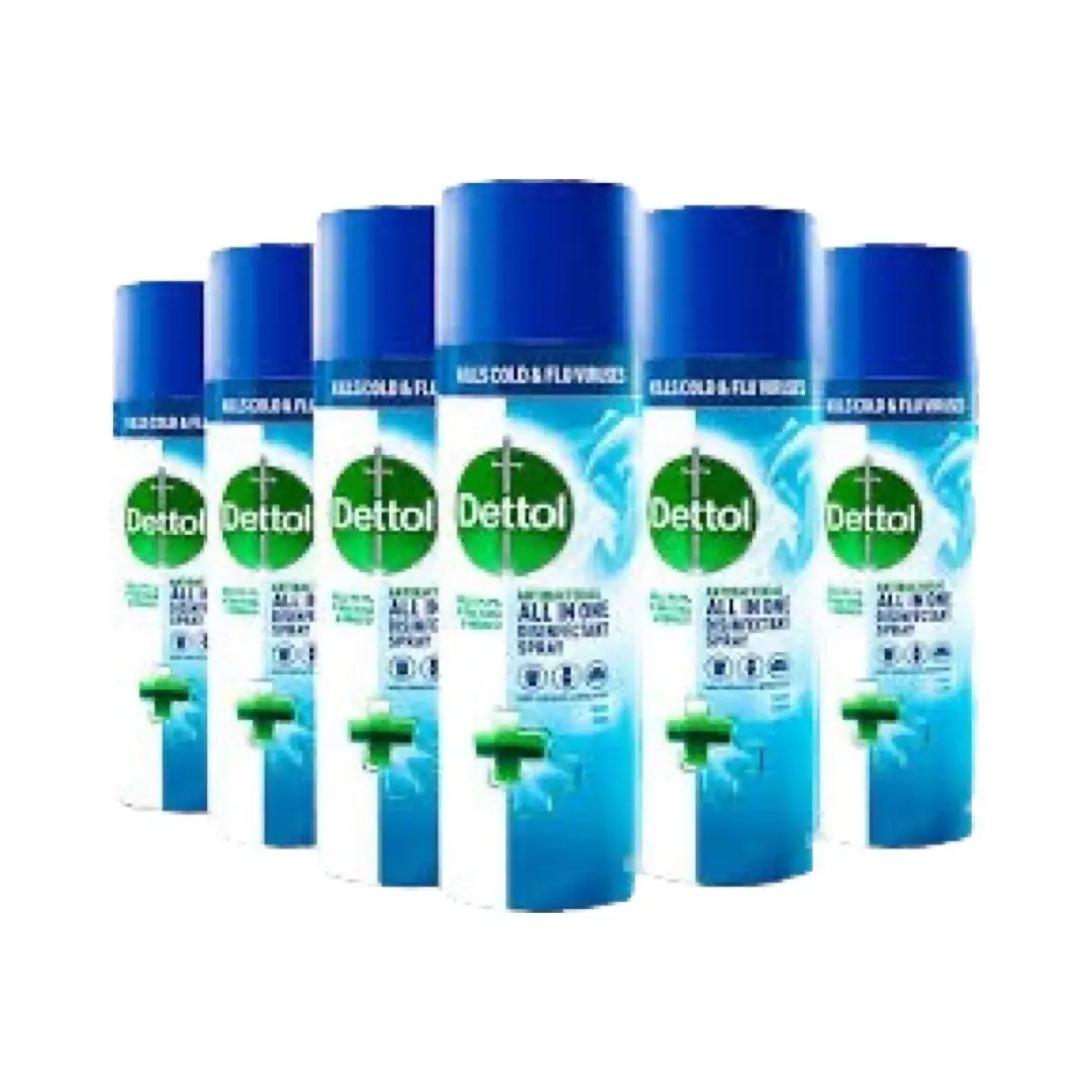 Dettol All-in-One Disinfectant Spray Crisp Linen, 400 ml, Pack of 6