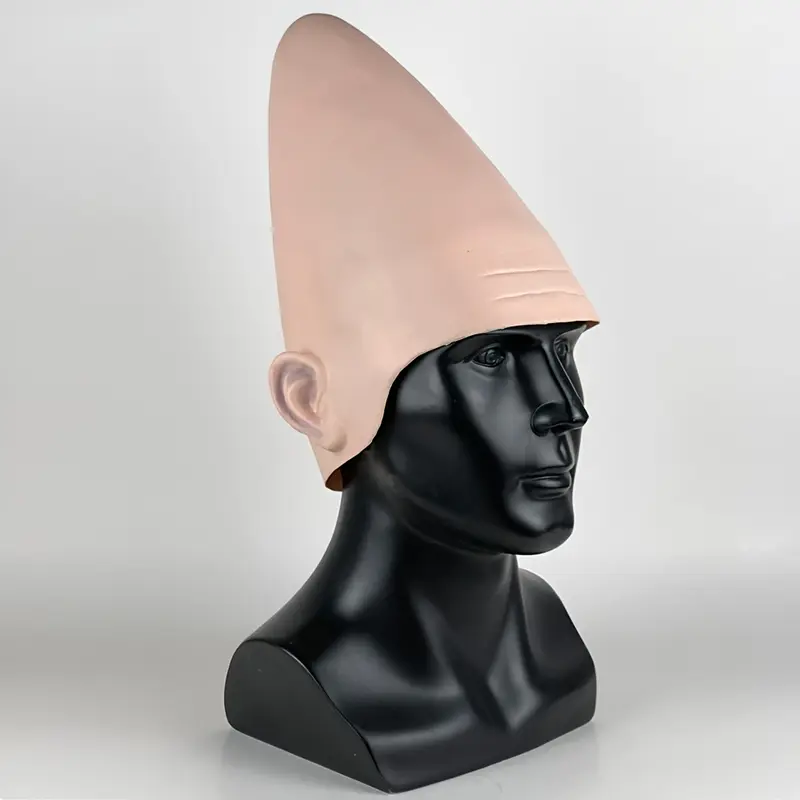 1pc Latex Alien Skull Egg Head Hat for Men & Women, Halloween Costume, Cosplay Wig, Bald Head Cap 1