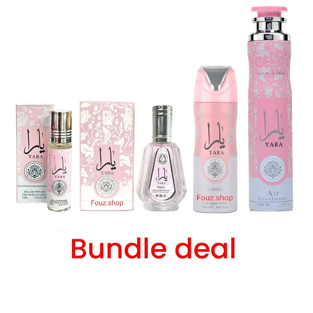 Yara Bundle Deal - Long-Lasting Aroma Arabian Perfume with Fresh Vanilla Cream Scent