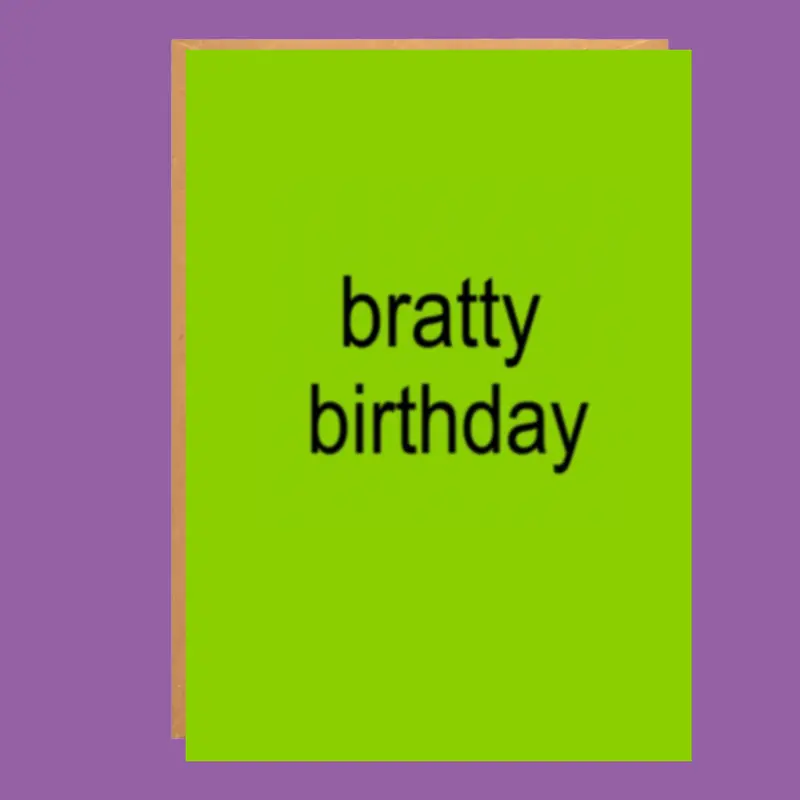 brat birthday card - brat summer card happy birthday card, brithday card for friend, meme card, funny birthday card birthday card cards 0