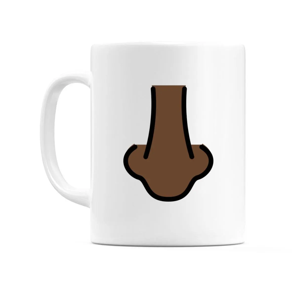 Nose: Dark Skin Tone Emoji Mug