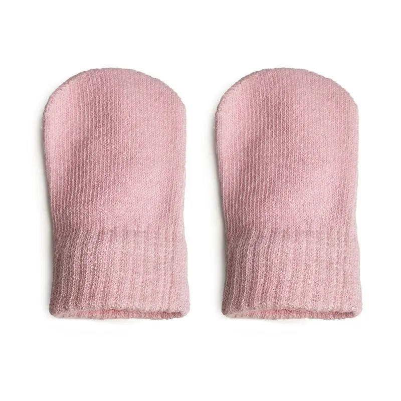 BABY BABY BLUE OR PINK KNITTED MITTENS