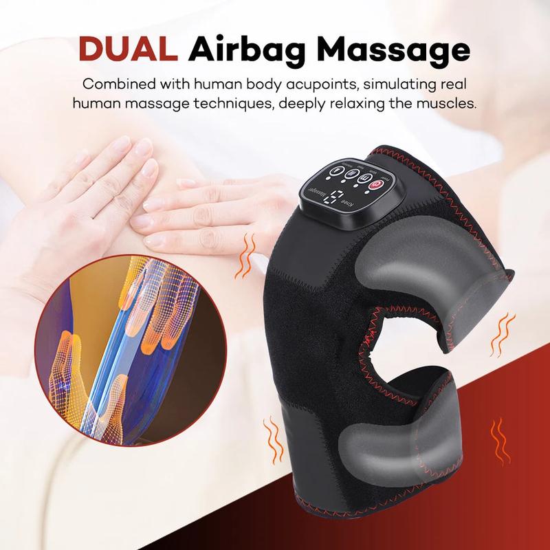 3in 1 Shoulder Knee Heated Vibration Knee Massager Pad for Joint Pain Relief Health Care Airbags Shoulder Arthritis Support Belt 7
