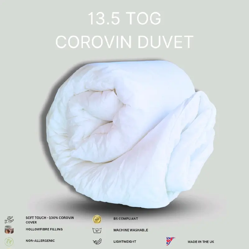 Luxurious Corovin Winter 13.5 Tog Duvets –  Super Soft Cover, Comfort, Warm, Non-Allergenic, Easy Care, Single, Double, King, Super King duvet 1