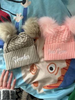 Product Review of Royal Icon Personalised Kids Hats - Cute & Cozy Double Pom Pom Knitted Hat for Boys and Girls - 2-5 Years Ri674 from c**n 0