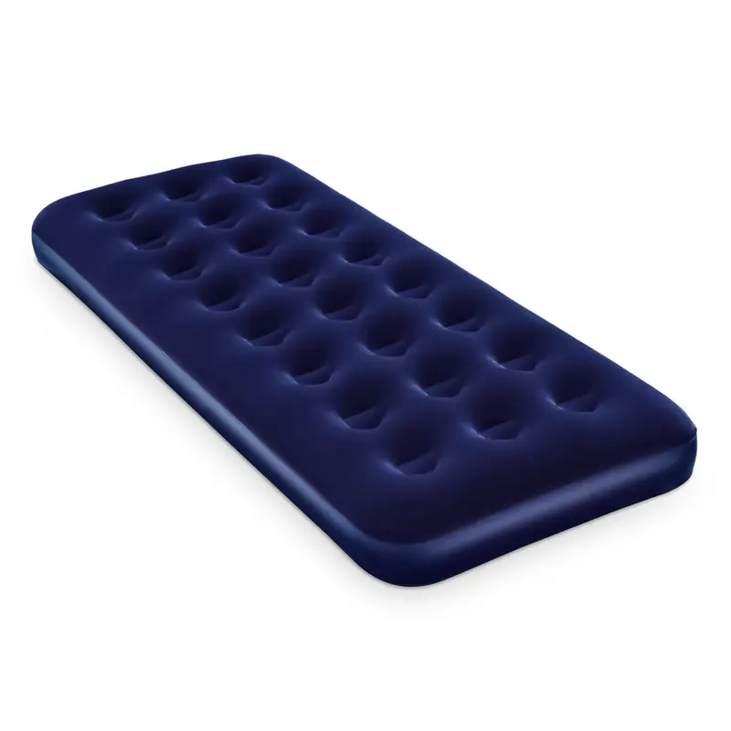 Premium Quality Flocked Single Airbed by Crystals for Indoor and Outdoor Use 0