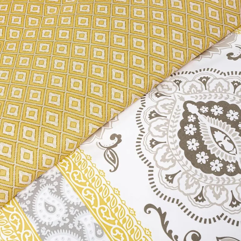 Paisley Beige Floral Printed Duvet Cover King Size with Pillowcases - Luxury Reversible Quilt Cover Set - Ultrasoft Premium Microfiber Bedding Sets Single Double King Super King All Sizes Available 7