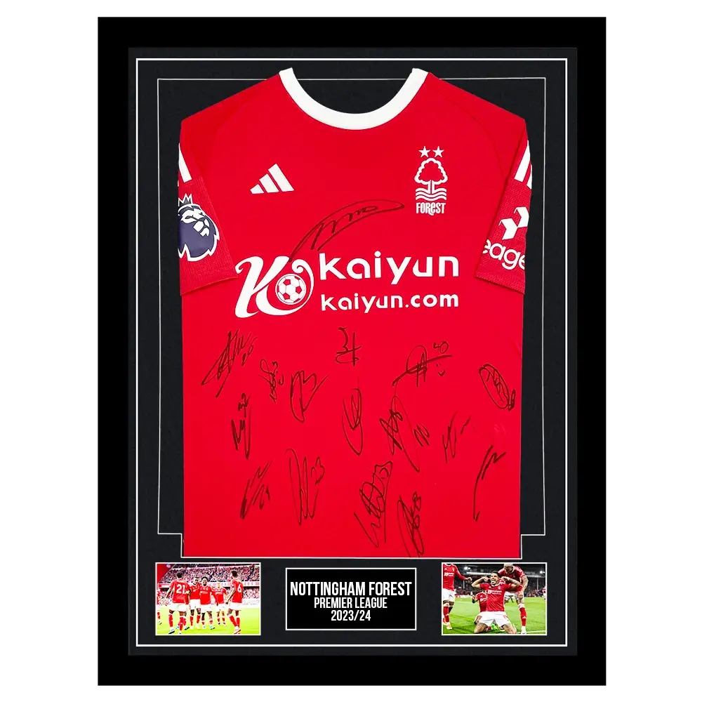 Signed Nottingham Forest Framed Home Shirt – Premier League 2023/24