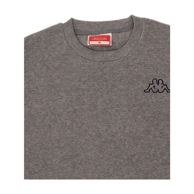 Pre-Owned Vintage KAPPA Mens Graphic Sweatshirt Jumper Medium Grey Colourblock Polyester 3