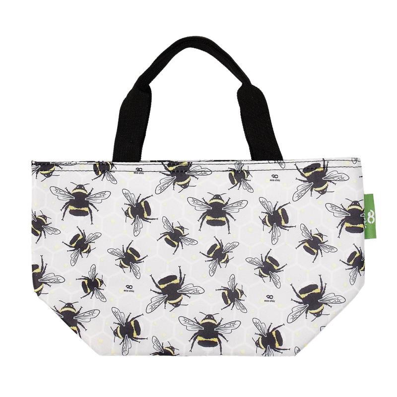 Eco Chic Lightweight Foldable Lunch Bag Bumble Bees 5