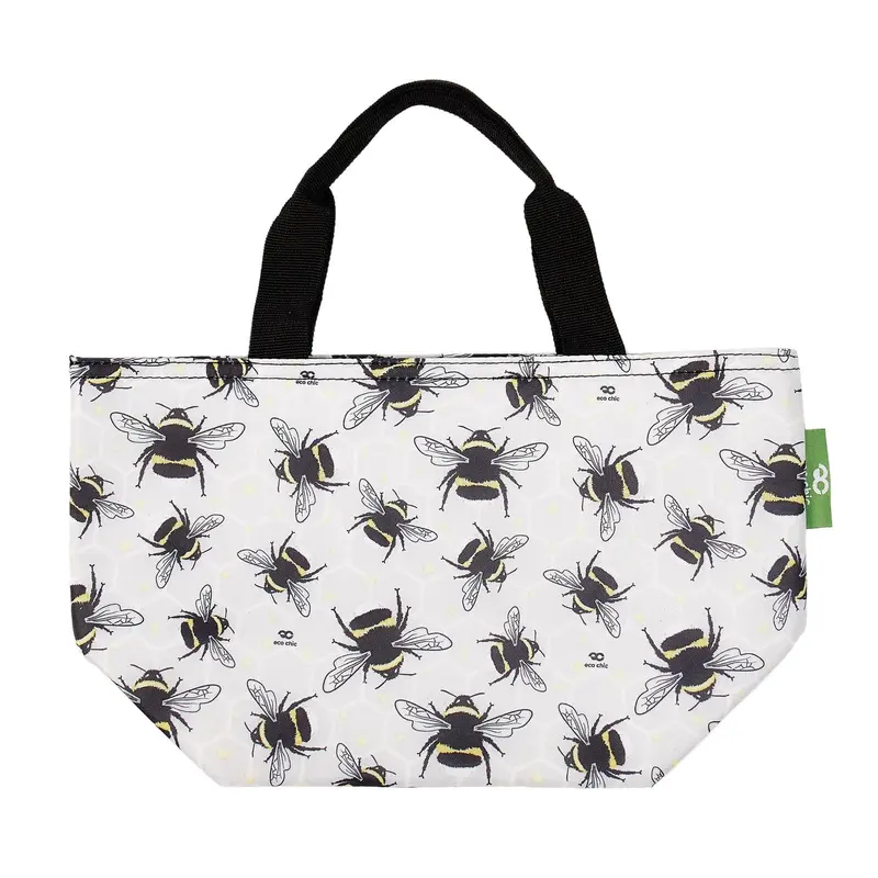 Eco Chic Lightweight Foldable Lunch Bag Bumble Bees 5