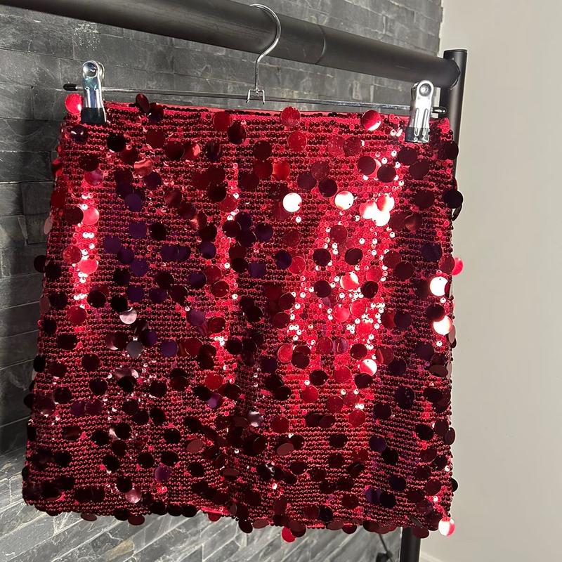 Women's Sequin Mini Skirt - Perfect For Parties And Occasions Womenswear Fashion Outfits Clothing 4