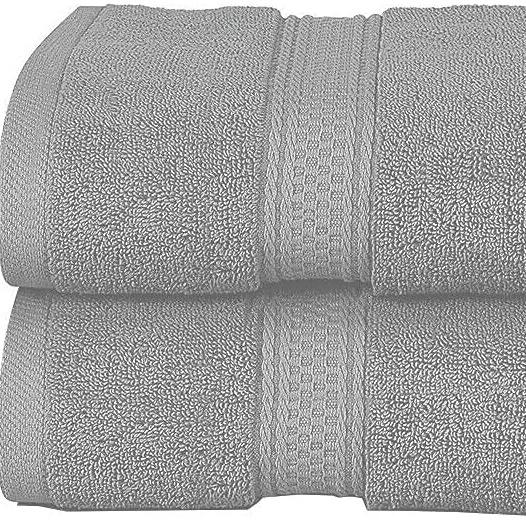 2 Pack Hand Towels 100% Cotton Quick Hand Dry Towels Soft Absorbent Quick Dry Reusable Quest Towels Size 50 x 80 cm Unisex  bathtowel quick-dry plain 1