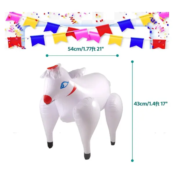 Premium PVC Inflatable Sheep Toy for Stag Parties - 21 Inches Long - Easy Inflation - Photo Prop Accessory - Hen Party Essential 1