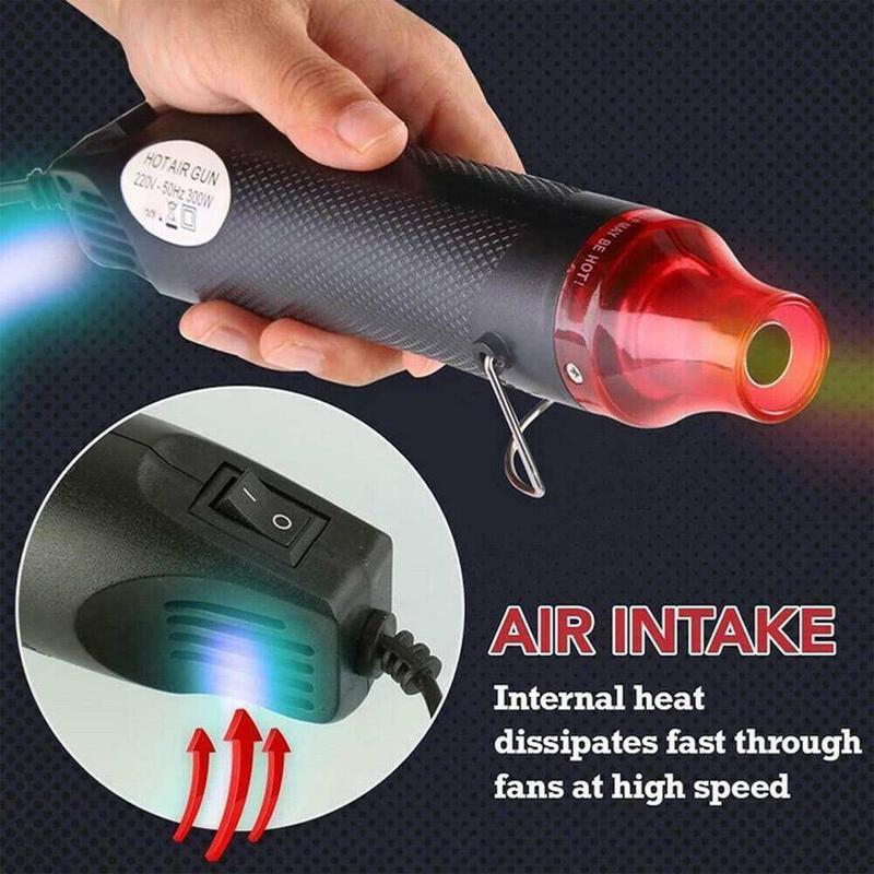300W Handheld Hot Air Gun Portable Mini Heat Gun for DIY Crafts Shrink Wrapping 7