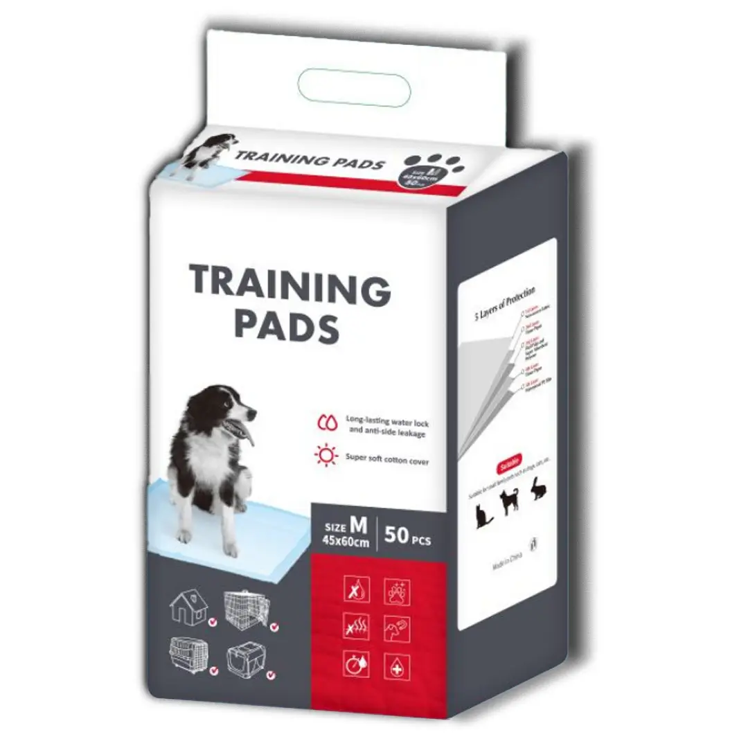50Pack Heavy Duty Training Pads (45*60CM) for Dog and Puppy ，6-Layer Design with Quick-Dry Surface，Highly Absorbent Odour Locking Dog Pee Pads,Pee Pads for Dogs,Training Trainer Train Pads,Toilet Pee Wee Poo Dog Pet Cat Mats