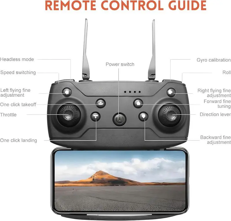 SkyVision Foldable Drone with HD Camera, 360° Stunts, rechargeable Battery & Case - Beginner-Friendly for Aerial Photography & Travel - Charging, Portable 5