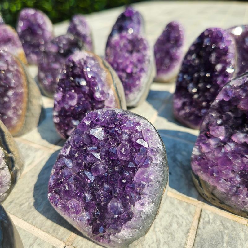 Purple Amethyst from Uruguay high grade Amethyst Cutbase self standing gift raw crystal amethyst 8