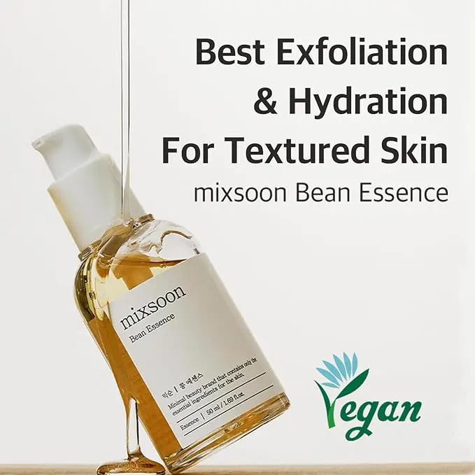 mixsoon Bean Essence, Vegansnail, Exfoliating Essence for face, Hydrating Korean Skin Care,Glassskin 1.69 fl.oz/50ml 2
