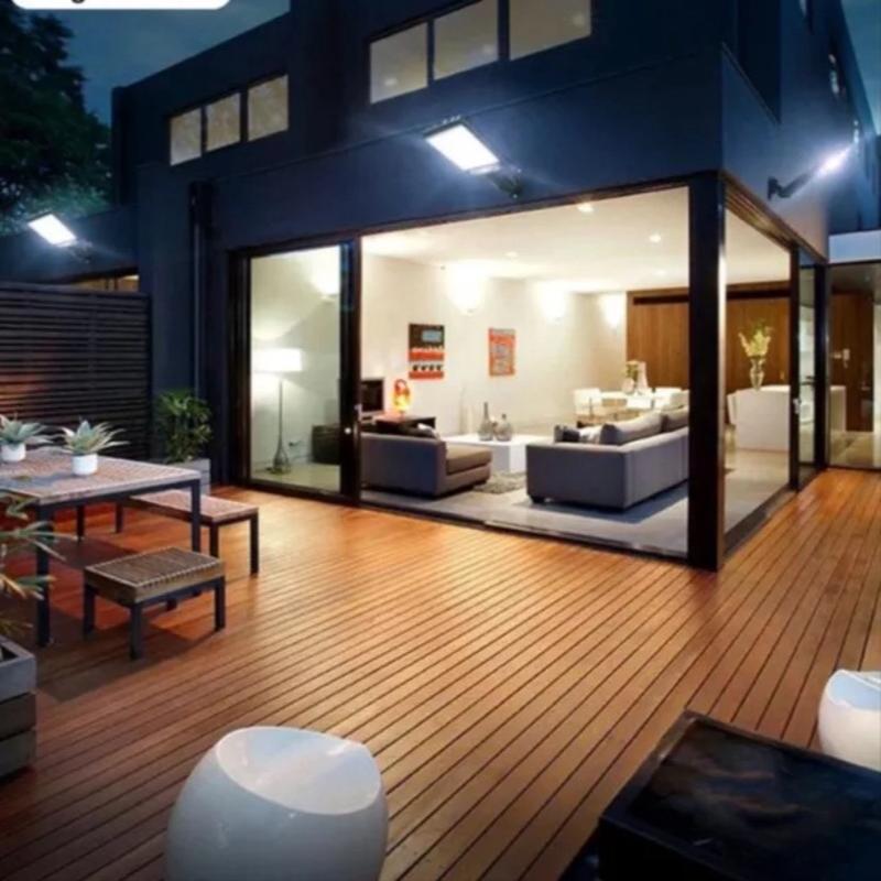 Solar Powered Outdoor Garden Led Courtyard Wall Mounted Lamp with Human Body Induction for Garden Terrace Garage 1
