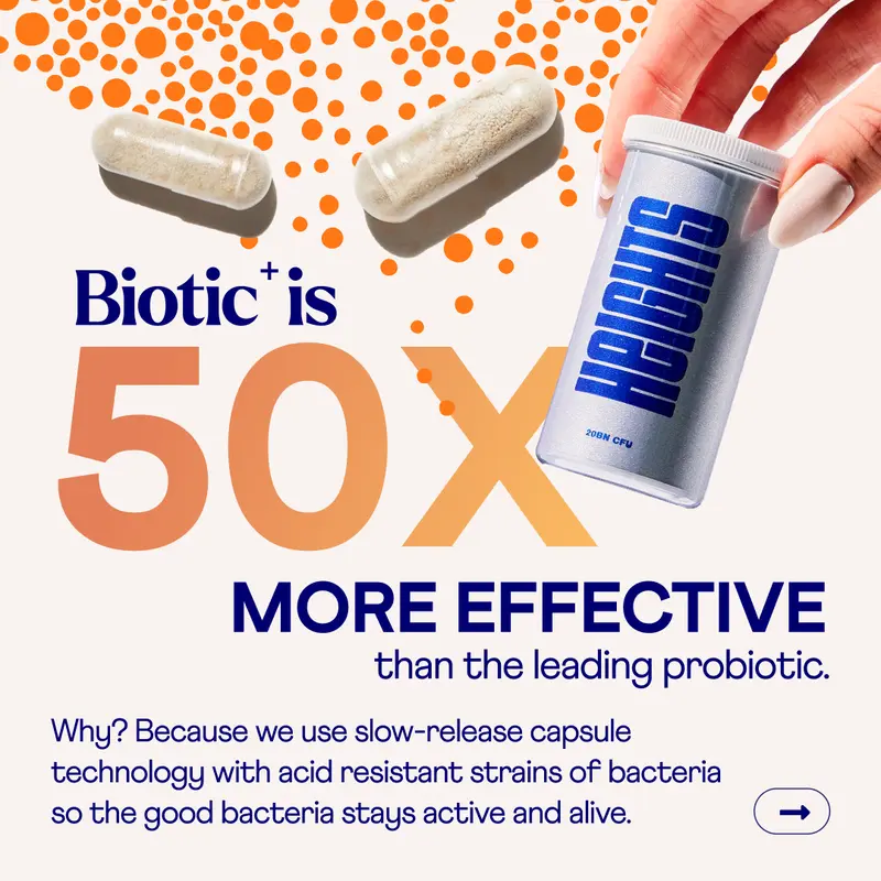 Biotic⁺ Probiotic - For Your Gut, Energy, Immune System and More Healthcare Zinc 3