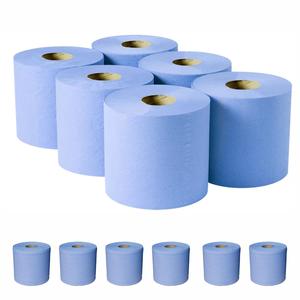 24 Blue Rolls (24 Pack) 1200Mt 2ply Centrefeed, Embossed, Paper Towel, Cleaning, Office, Home, Toilet Flushable Eco-friendly Disposable Sustainable Kitchen soft office disposable bathroom Wipes