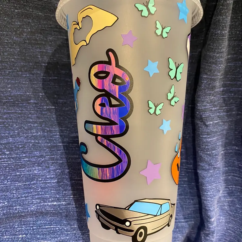 Taylor Swift THE ERAS TOUR 24oz acrylic cup with personalisation 1