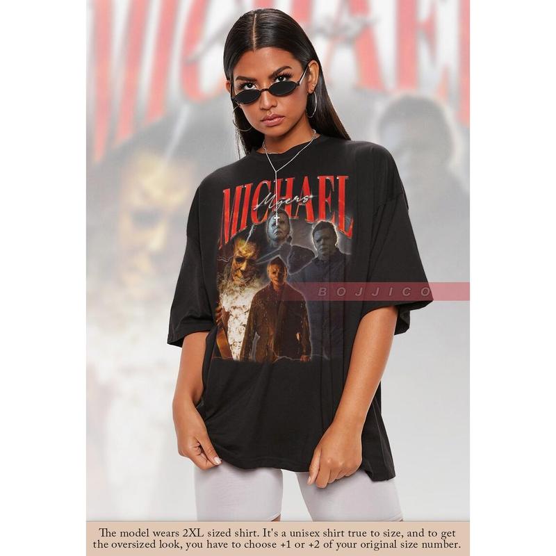 Retro Michael Myers Vintage Shirt Michael Myers Unisex Classic Vintage Tshirt Jason Voorhees T-Shirt Friday The 13Th Horror, Stranger Shirt, Halloween 0