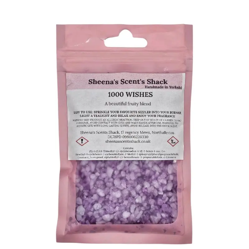 Highly scented sizzler sachet approx 60g long lasting fragrance, wax melt alternative. 4