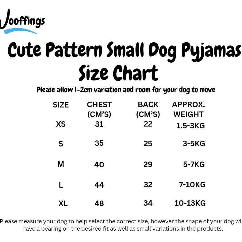 Cute Pattern Smaller Dog Cotton Pyjamas -Soft and Cute Pjs for Warmth 8