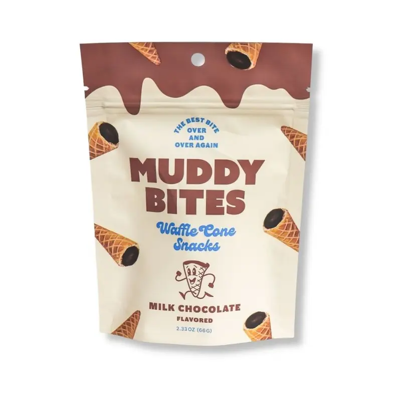 Muddy Bites Cone with Milk Chocolate Fillings, 2.33oz (66g) 0
