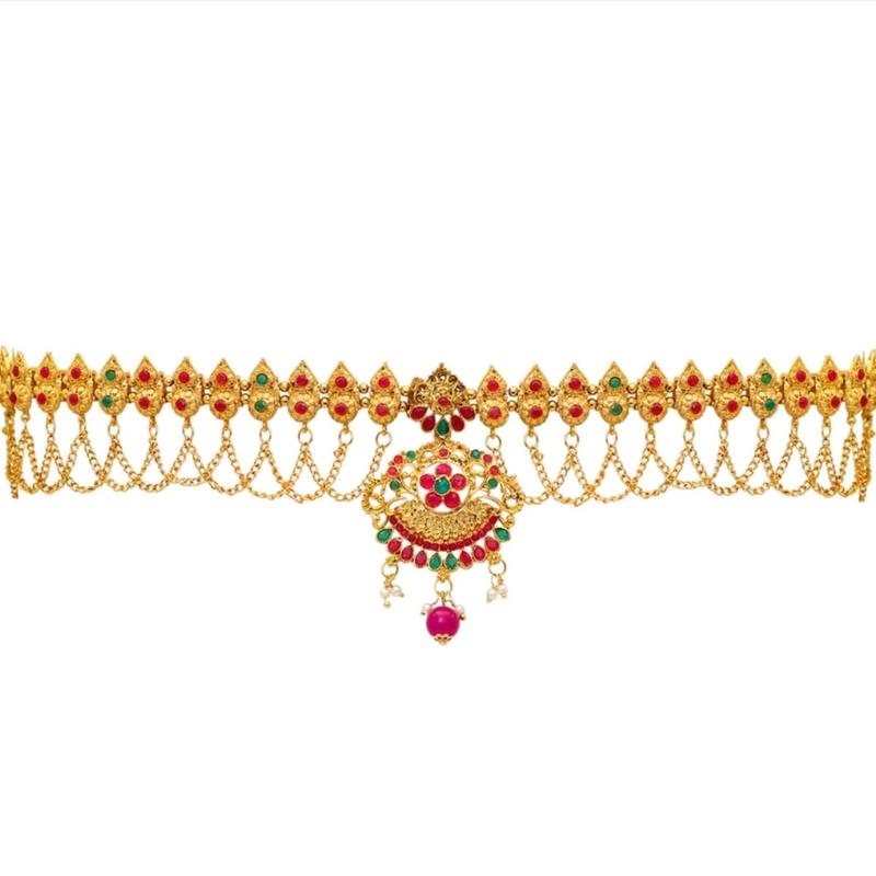 Glass Stone Kamarband - Traditional Style 1