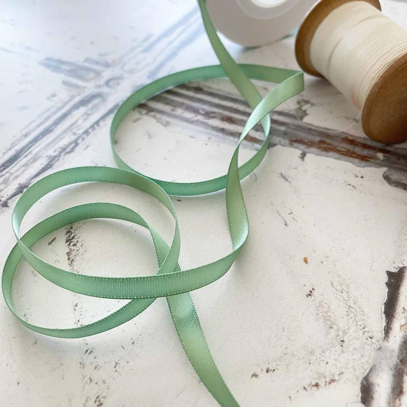 Sage Green Satin Ribbon 1