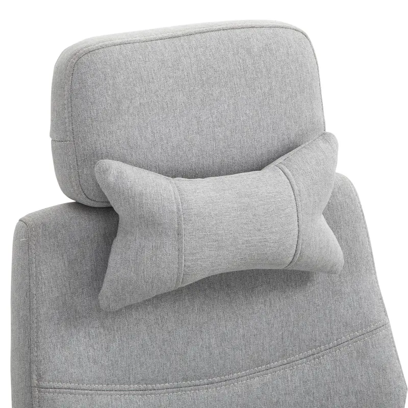 Ergonomic Home Office Chair 360° Swivel with Footrest Height Adjustable Grey 7