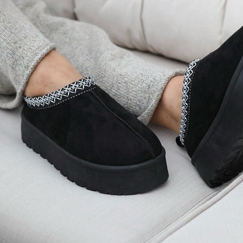 Women Flat Round Toe Faux Sued And Fur Line Mule Slippers Winter Footwear Size UK 3-8 Comfort Walking Shoes Girl Shoe Nail Active Valentine Gift For Her Valentine Gift Valentine Sale Valentine Day Shoes Suede Slide outdoor slippers 8