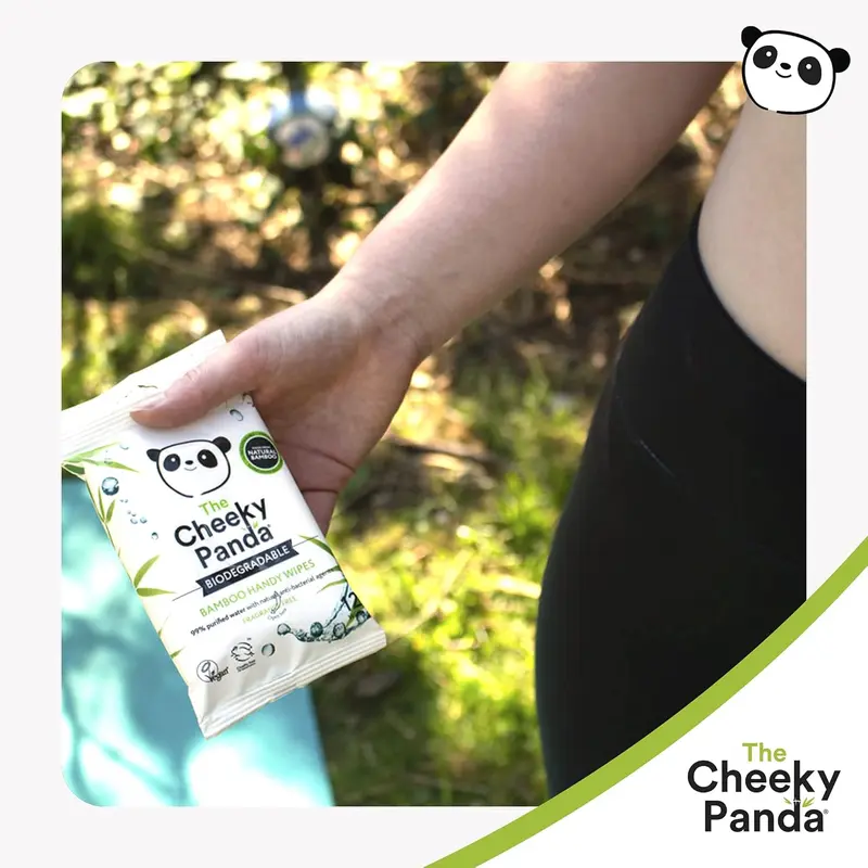 The Cheeky Panda Bamboo Hand Wipes | 12 Travel Wipes | 100% Plastic Free and Biodegradable Wet Wipes 2