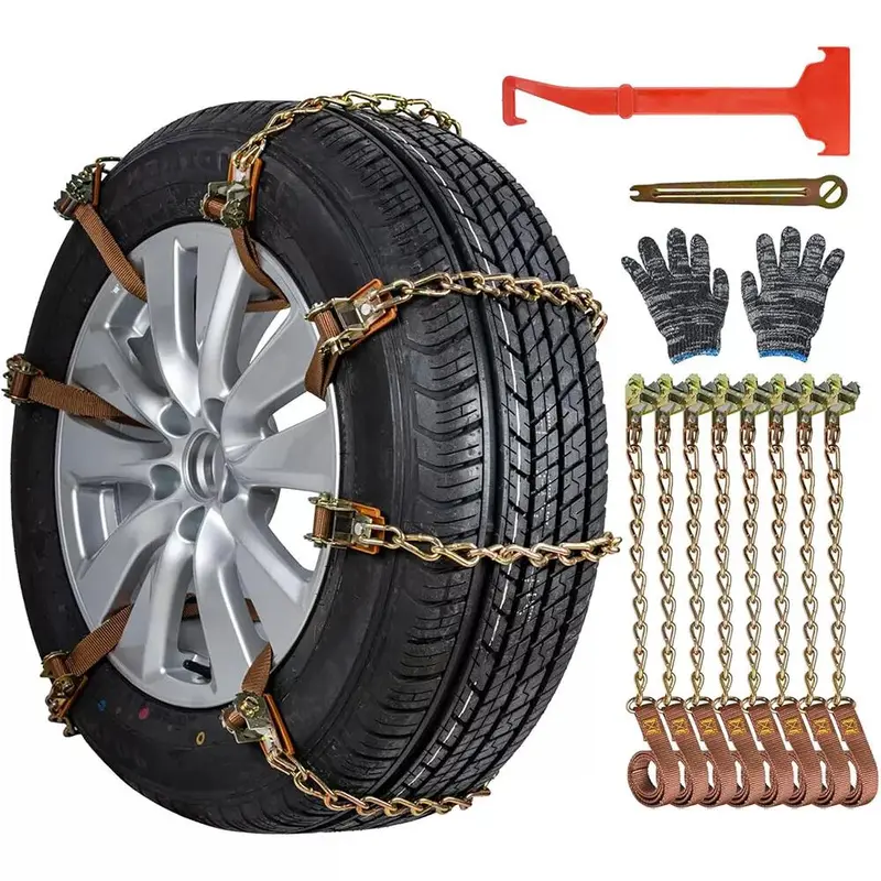 Wheel Tire Snow Anti-skid Chains for Car Truck SUV Emergency Universa Strap 5