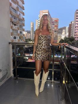 Product Review of Christmas Gift Women's Leopard Print Backless Cami Dress, Summer Dresses 2024, Street Fashion Spaghetti Strap Sequins Mini Dress for Party Club Dating Wear, Dresses for Women, Ladies Dresses Valentine's Day, gift from J**e r**n 0
