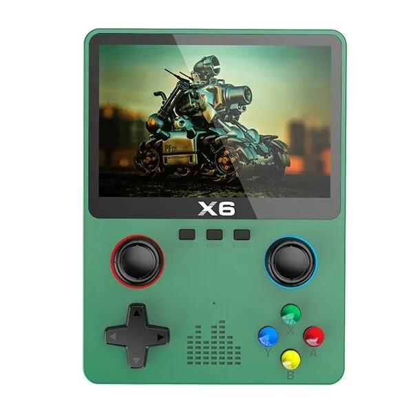 X6 3.5Inch IPS Screen Handheld Game Player Dual Joystick 11 Simulators GBA Video Game Console for Kids Gifts 7