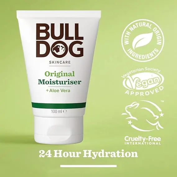 Bulldog Skincare Original Moisturiser 100ml - Moisturiser for Men - 24 Hour Hydration Vegan Comfort 1