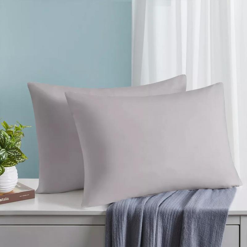 2x Luxury Polycotton Plain Pillowcases Standard Size 50x75cm Housewife Pair Vibrant Multiple Colors Easy Care 5