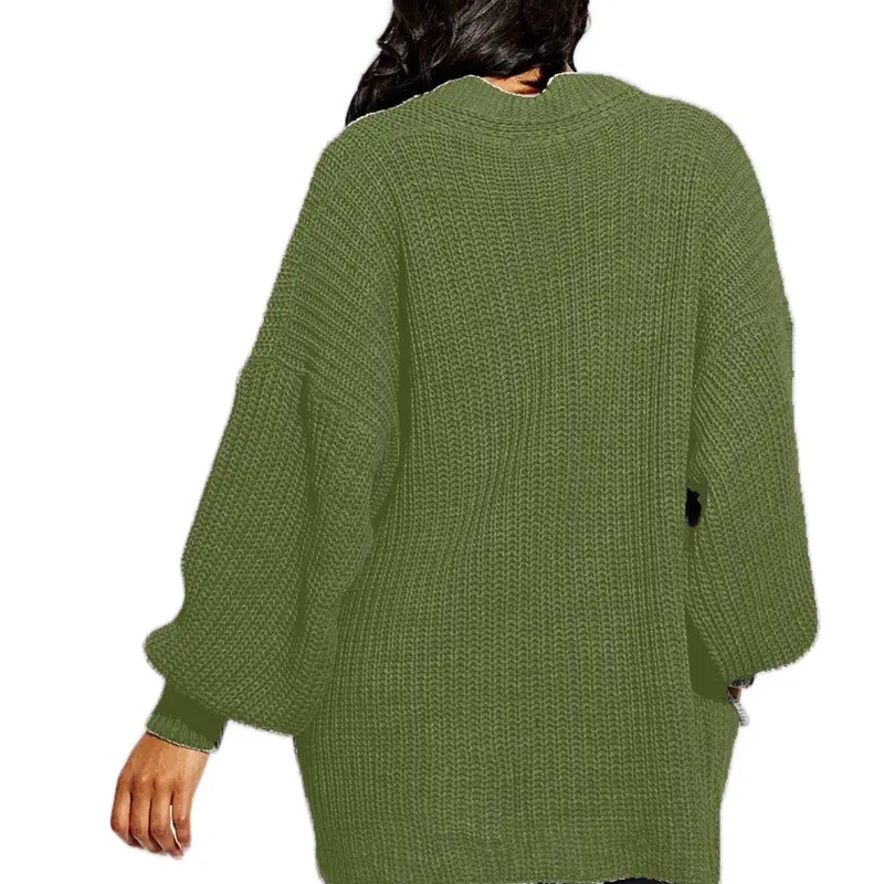 Women's Short Balloon Sleeve Knit Cardigan - Comfortable and Stylish - Womenswear, Knitwear Knitted Ladies 6