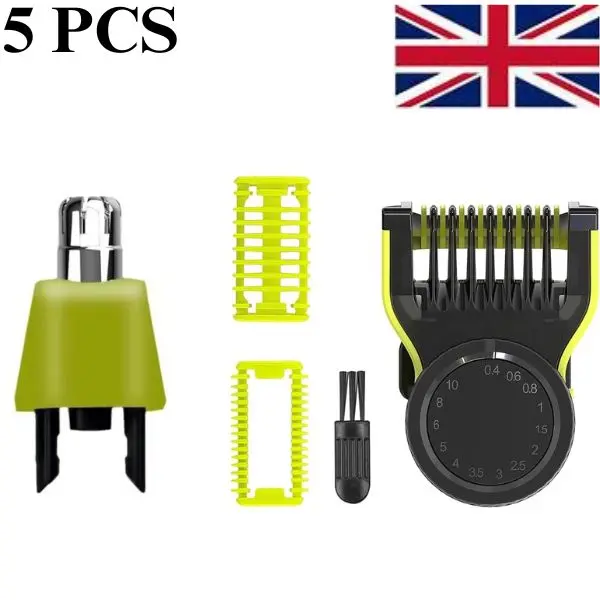 Shaving Tool Set Face Body Hair Comb & Trimmer Comb and 1 Set Nose Trimmer Replacement For OneBlade, Shaving Accessories For Phillips