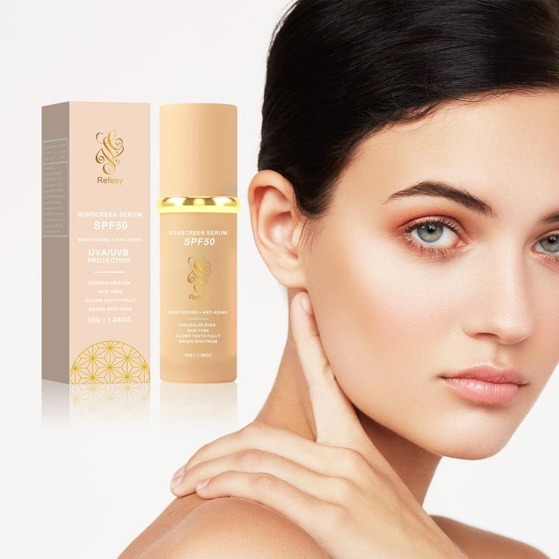 Product Introduction of (2 Counts only £15.99) 4 in 1 Moisturizing Full Coverage Liquid Foundation TrueMatch Color Changing Foundation with Sunscreen Light and Medium Spectrum Makeup Primer for All Skin Types (New and old packaging will be shipped at random) 8