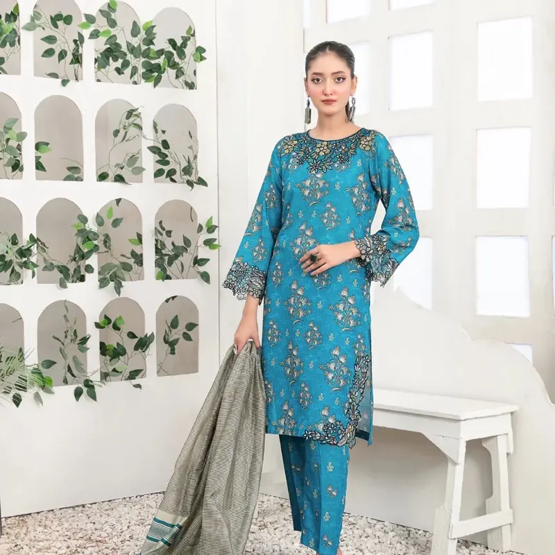 Tawakkal 3 Piece Embroidered Swiss Digital Print Analina