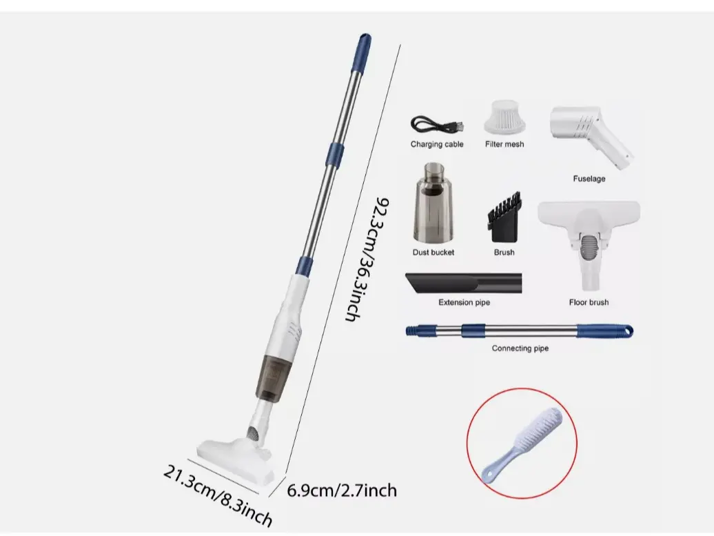 4 IN 1 Handheld Vac Cordless Vacuum Cleaner Upright Lightweight & Box White UK