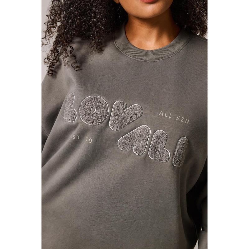 Lovall ALL SZN Organic Oversized Sweatshirt Style 2 - Slate Green | Standard and Plus Sizes Available 1