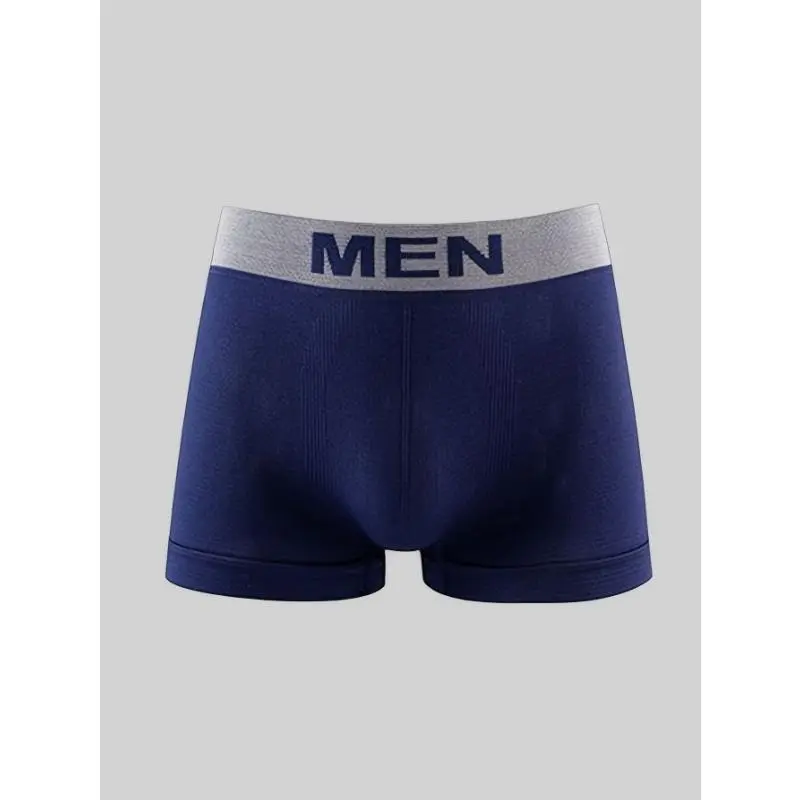 10pcs Comfy Mens Boxer Briefs - Soft, Breathable, Seamless, Medium Stretch Polyester Trunks with Elastic Waistband for Casual Daily Wear - Solid Color, Knit Fabric, No Sheer Menswear Underwear 1