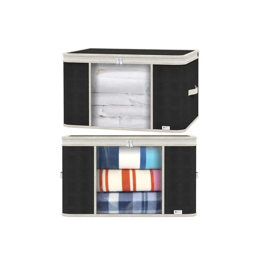 2pc Deluxe Storage Bags Black - Household Organiser